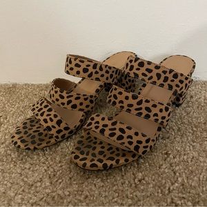 Cheetah Print Low Block Heels